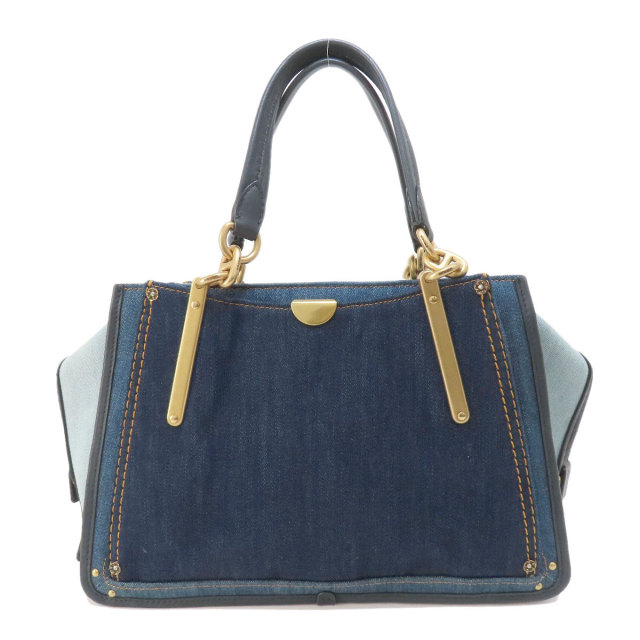 未使用級　COACH　コーチ　ドリーマー36　2WAY　ハンドバッグ　ネイビー COACH 未使用 コーチ ドリーマー36 スムースレザー スエード
