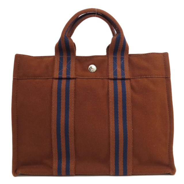 HERMES エルメス サックフールトゥPM ハンドバッグ キャンバス レディース