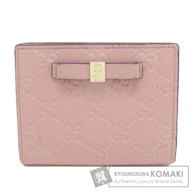 GUCCI グッチ グッチシマ 二つ折り財布（小銭入れなし） レザー レディース