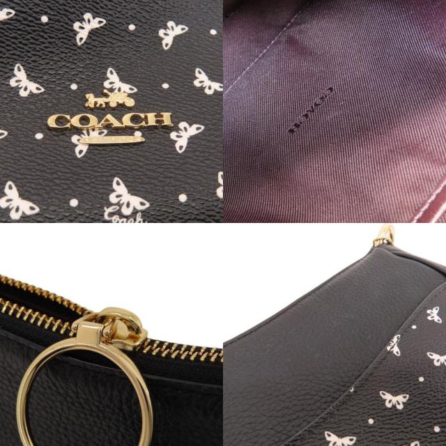 希少　COACH　コーチ　カーフレザー　バタフライ　斜めがけ　ショルダー COACH】コーチ カーフレザー アップリケ スタッズ バタフライ