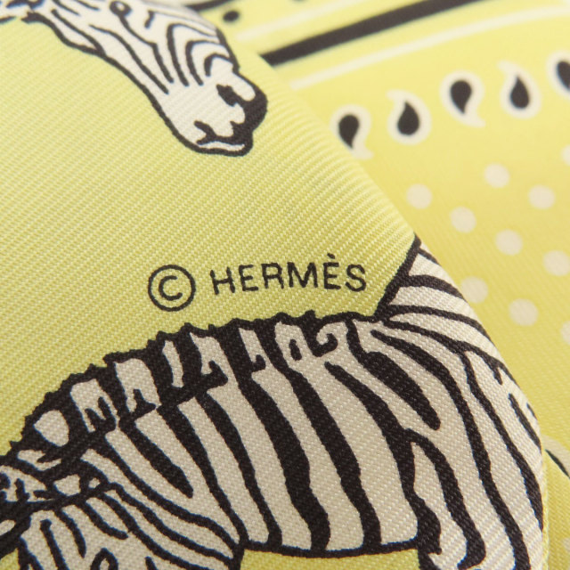 HERMES エルメス ツイリー ゼブラモチーフ スカーフ シルク レディース