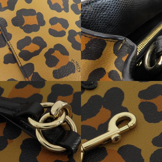 COACH コーチ F36212 レオパード柄 2WAY ハンドバッグ PVC レディース