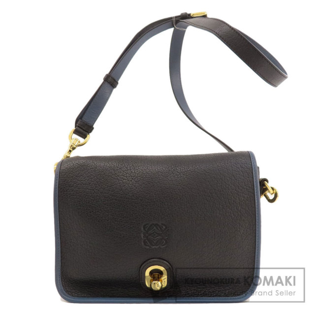 LOEWE ロエベ ロゴ型押し ショルダーバッグ レザー レディース 