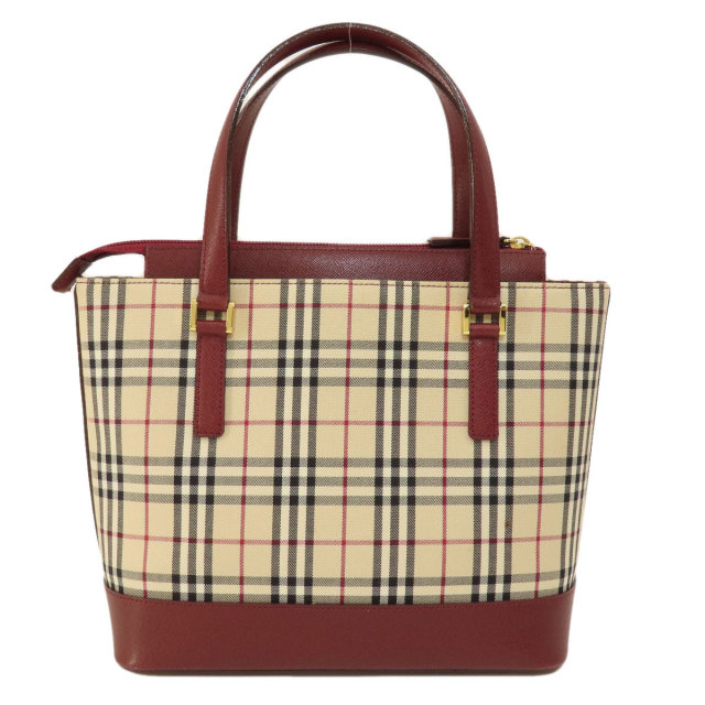 BURBERRY バーバリー ノバチェック ハンドバッグ キャンバス レディース