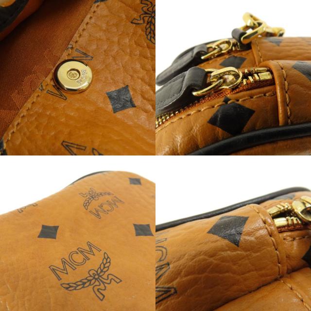 MCM エムシーエム ロゴ ショルダーバッグ レザー レディース