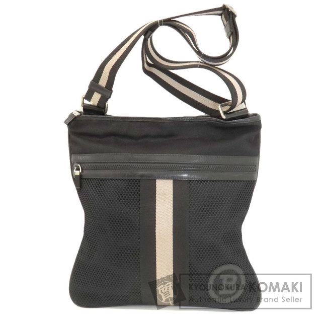 BALLY ストライプ ナイロンショルダーバッグ Bally BALLY バリー ストライプ ショルダーバッグ ナイロン素材