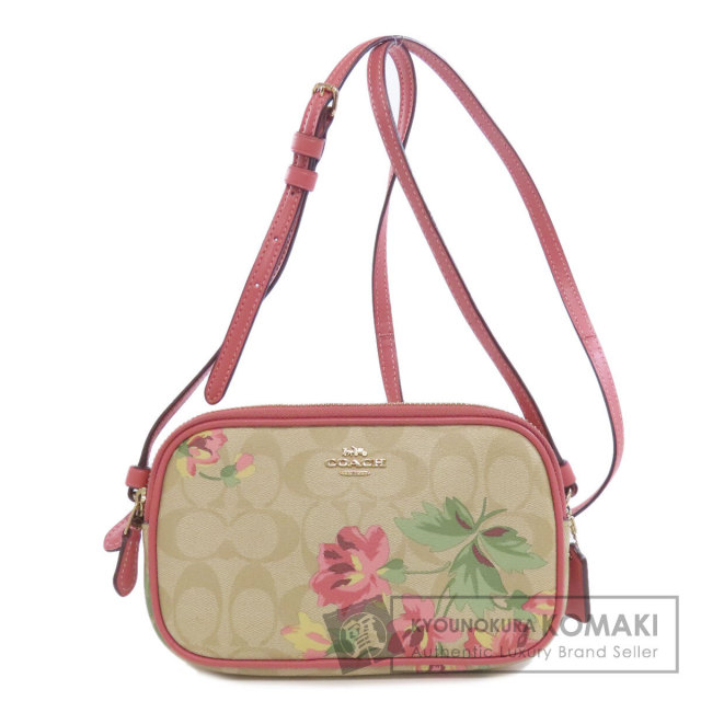 COACH コーチ F73007 フラワーモチーフ ショルダーバッグ PVC