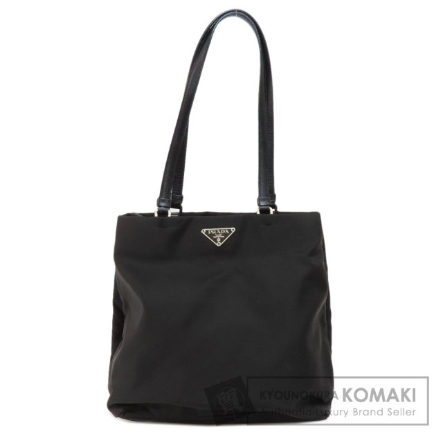 PRADA プラダ ロゴ金具 ハンドバッグ ナイロン素材 レディース