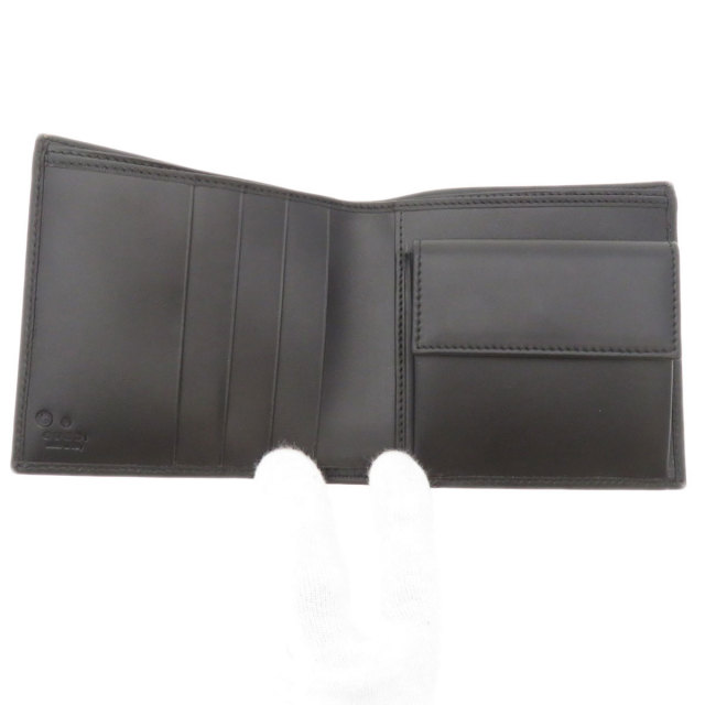 GUCCI グッチ GG 二つ折り財布（小銭入れあり） キャンバス/レザー メンズ 