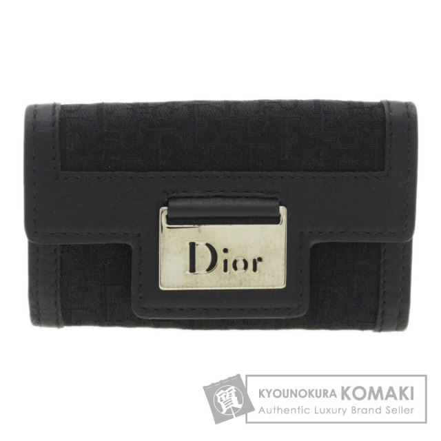 クリスチャンディオール　キーケース　ポーチ　トロッター　キャンバス ブラック CHRISTIAN DIOR クリスチャンディオール トロッター キーケース