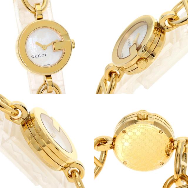 GUCCI グッチ 107 G チャーム ブレスレット 腕時計 GP/GP レディース 