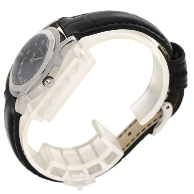 GUCCI グッチ 5500L ラウンドフェイス 腕時計 ステンレススチール/革  