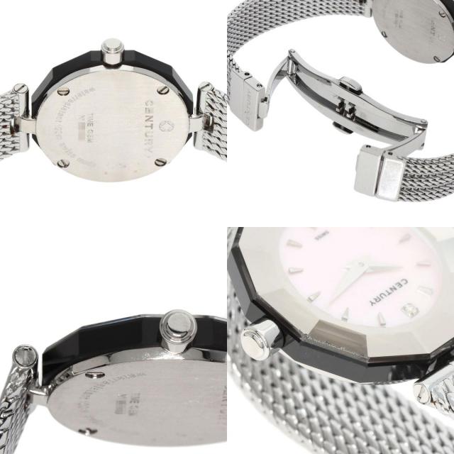 センチュリー プライムタイム 12Pダイヤ シェル文字盤 レディース  