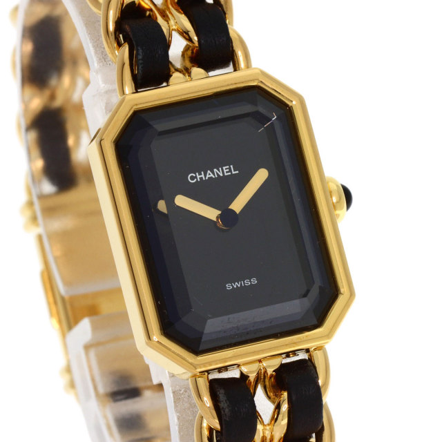CHANEL シャネル H0001 プルミエール M 腕時計 OH済 GP/GPx革 レディース 