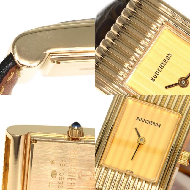 【超美品】Boucheron リフレGOLD Mレザー ベルト Boucheron Reflet Gold Watch 10 Interchangeable Leather