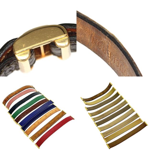 Boucheron ブシュロン リフレ 替ベルト10本付 腕時計 OH済 K18イエロー  