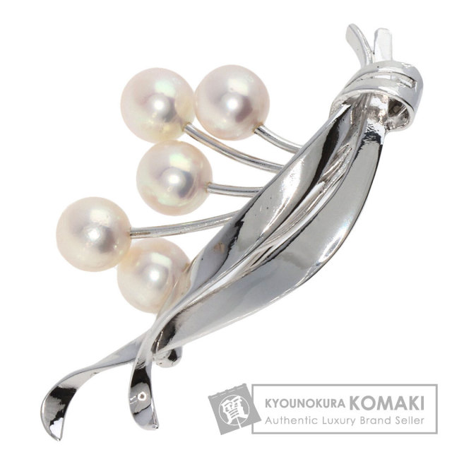 MIKIMOTO ミキモト アコヤパール 真珠 ブローチ シルバー レディース