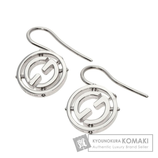 GUCCI グッチ G ロゴ ピアス K18ホワイトゴールド レディース 