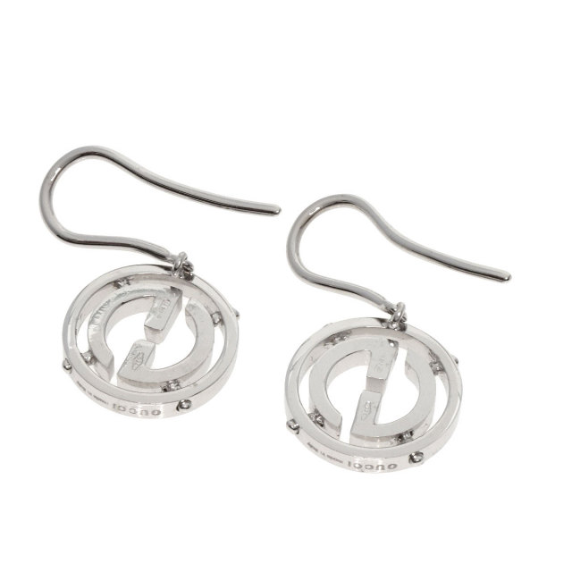 GUCCI グッチ G ロゴ ピアス K18ホワイトゴールド レディース 