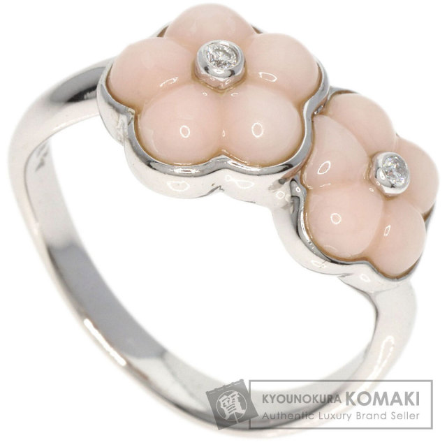 Ponte Vecchio ポンテヴェキオ サンゴ 珊瑚 フラワーモチーフ リング  