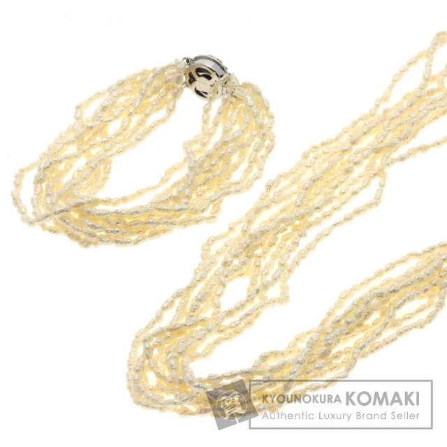 セレクトジュエリー ネックレス 10連 淡水パール 真珠 ブレスレットセット