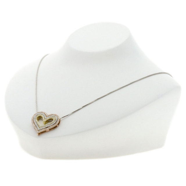 SELECT JEWELRY ダイヤモンド 折りたたま ネックレス K18WG レディース 