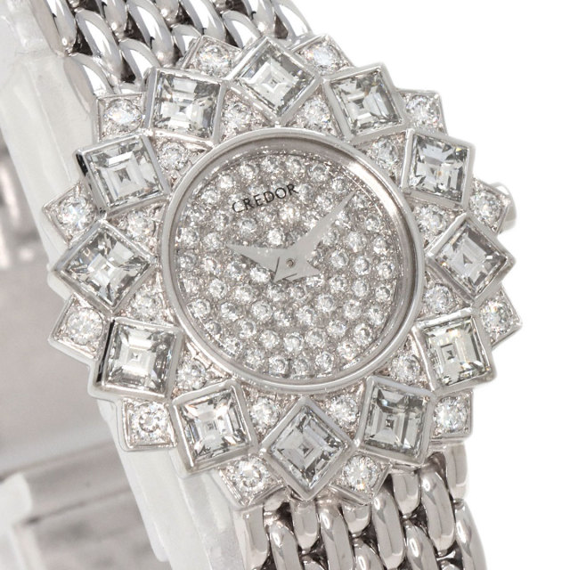 SEIKO セイコー 1E70-0A60 クレドール ダイヤモンド 腕時計 K18  