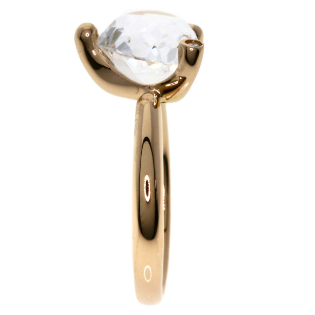 ポンデヴェキオハート型トパーズクリスタルリングダイヤモンド