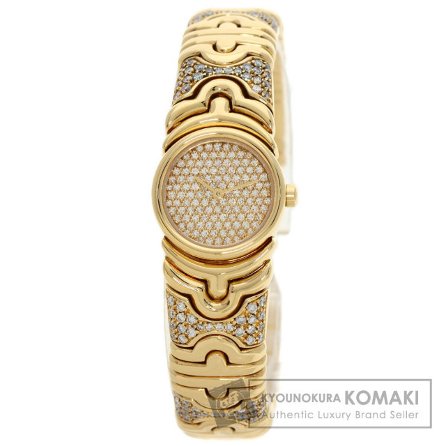 BVLGARI ブルガリ BJ01 パレンテシ ダイヤモンド 腕時計 K18イエロー 