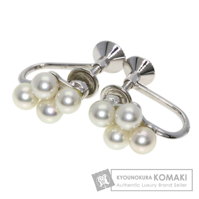 MIKIMOTO ミキモト アコヤパール 真珠 イヤリング シルバー レディース 