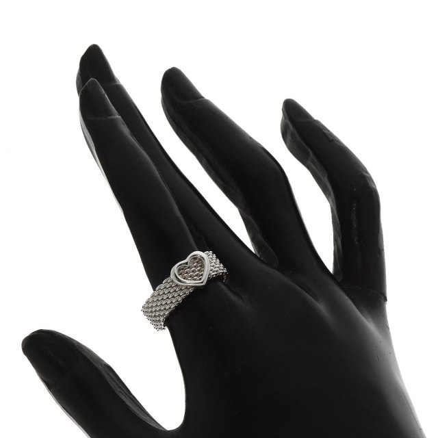 TIFFANY&Co. ティファニー サマセット メッシュ ハート リング・指輪 