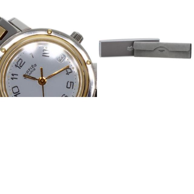 HERMES エルメス CL3.240 クリッパー 腕時計 ステンレススチール/SSxGP  