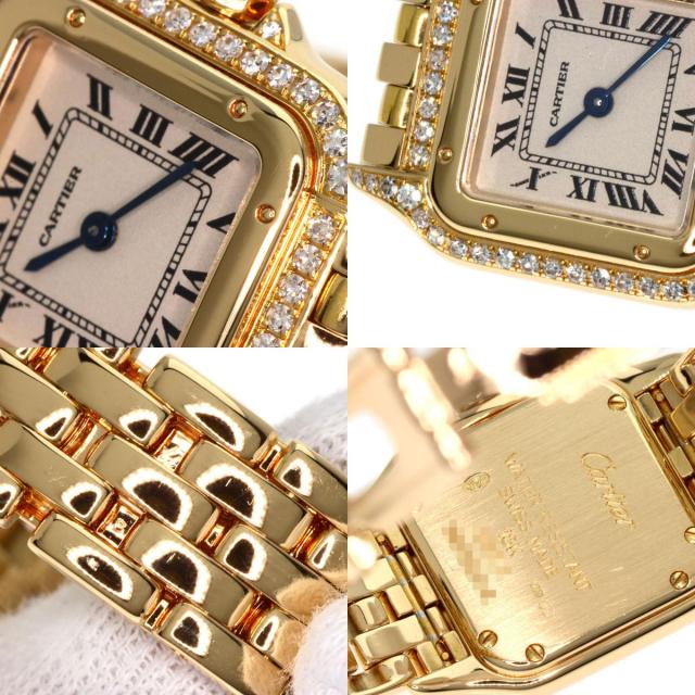 CARTIER カルティエ パンテール SM ベゼル ダイヤモンド 腕時計 OH済 