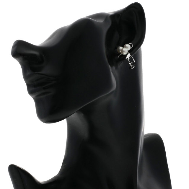 MIKIMOTO ミキモト パール 真珠 リボンモチーフ イヤリング