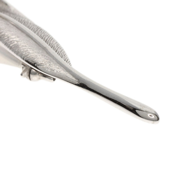 MIKIMOTO ミキモト アコヤパール 真珠 リーフモチーフ ブローチ K18