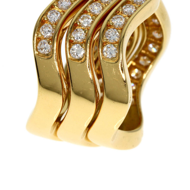 CARTIER カルティエ ネプチューン ダイヤモンド 3連 #48 リング・指輪 