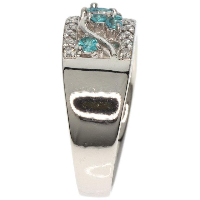 0.3ct パライバトルマリン ダイヤモンド リング・指輪 7.8g レディース