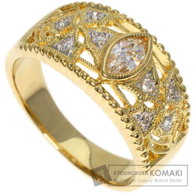 0.21ct ダイヤモンド リング・指輪 K18イエローゴールド 6.2g レディース 