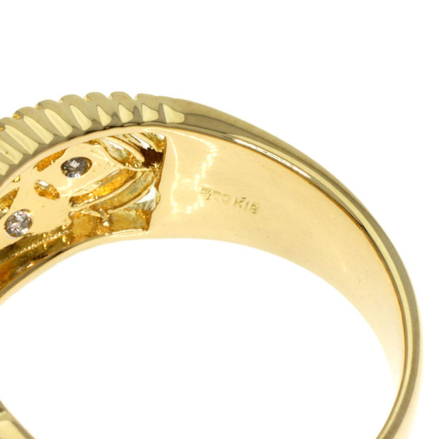 ダイヤモンド×マベパール 鋭く ペンダントトップ K18YG 0.05ct 5.0g