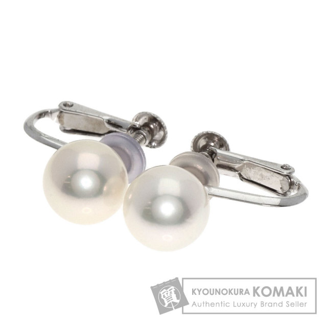 アコヤパール 真珠 イヤリング K14ホワイトゴールド 3g レディース 