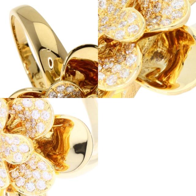K18YG フラワー ダイヤモンド リング 0.60CT 1.2ct ダイヤモンド  