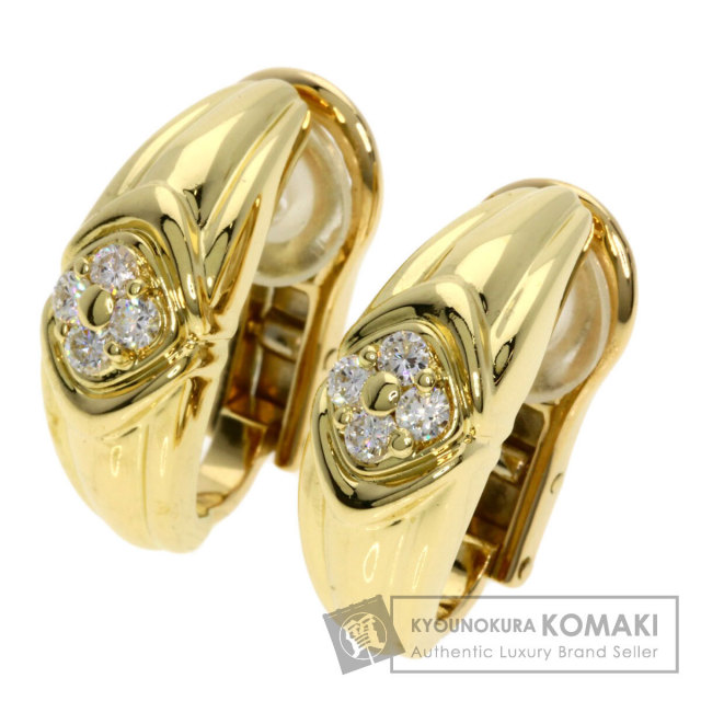 0.18ct ダイヤモンド イヤリング K18イエローゴールド 10.98g レディース