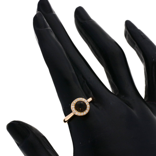 0.89ct クオーツ ダイヤモンド リング・指輪 K18ピンクゴールド 5.18g  