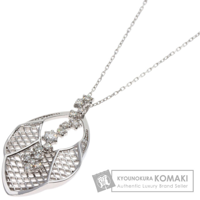 0.3ct ダイヤモンド ネックレス K18ホワイトゴールド 4.24g 