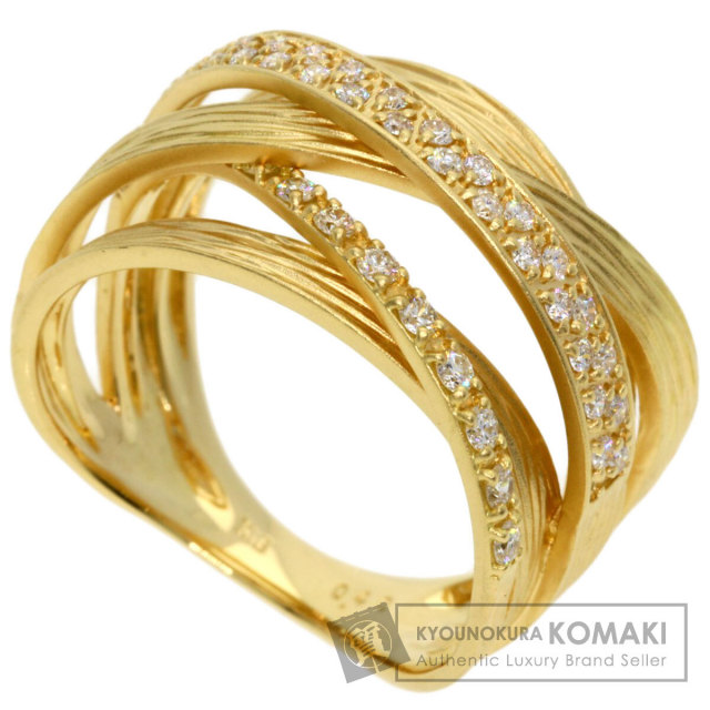 0.4ct ダイヤモンド リング・指輪 K18イエローゴールド 7.4g レディース