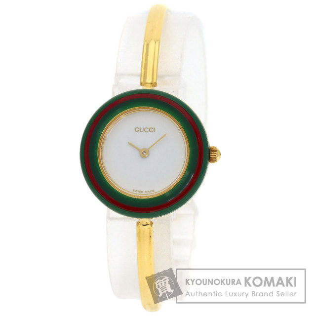 GUCCI グッチ 11/12.2 チェンジベゼル 腕時計 GP/GP レディース