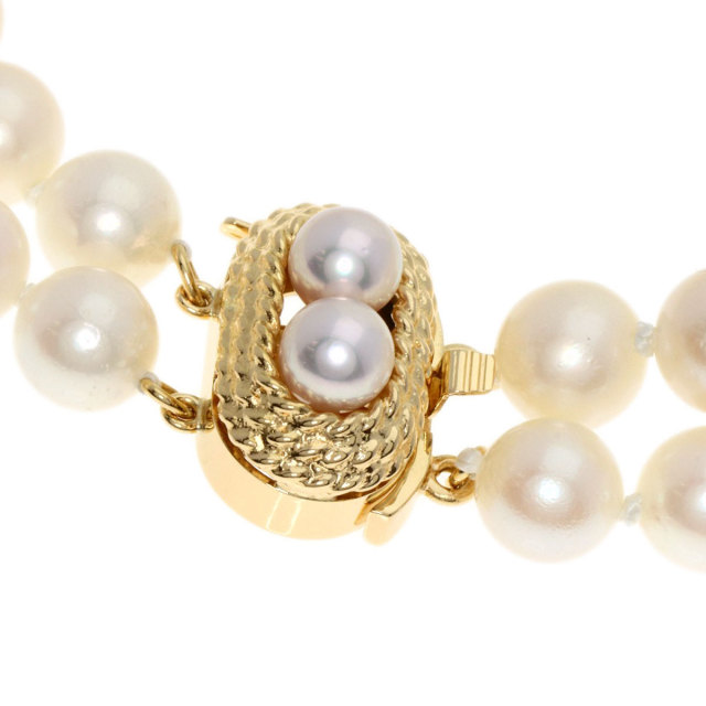 パール 真珠 3.8-8.5mm ブレスレット K18WG/ワイヤー 【中古】GENJ  