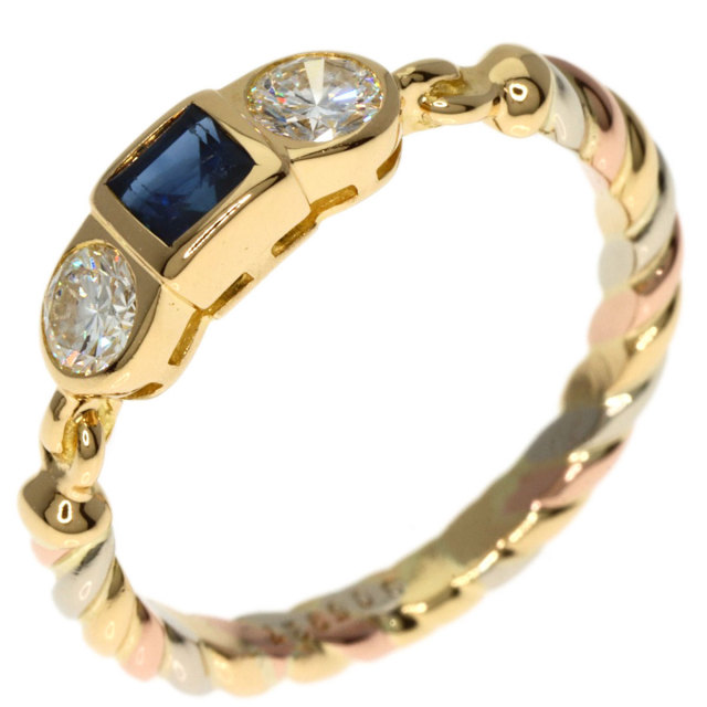 CARTIER カルティエ ツイスト サファイア ダイヤモンド リング