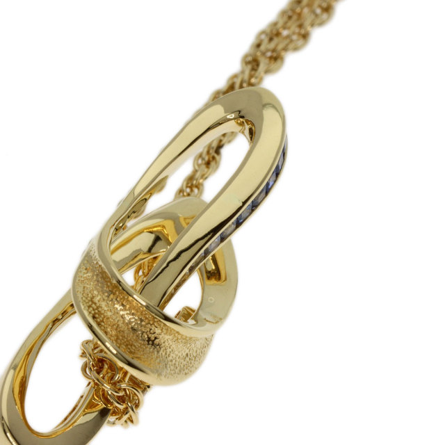 Jeunet ジュネ サファイア ダイヤモンド ネックレス K18イエロー  