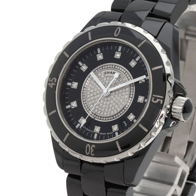 シャネル 腕時計 J12 38mm 12P・センター ダイヤモンド
